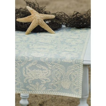 Heritage Lace Crab Damask 14 x 54 in. Runner - Sand CD-1454SA